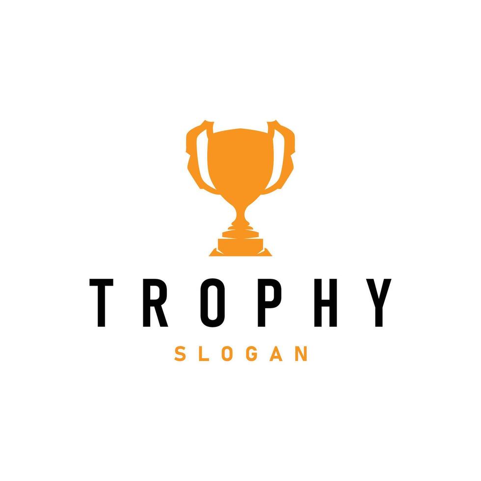 trophy logo design tournament symbol silhouette award vector
