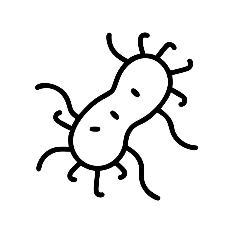 Viruses solid outline illustration vector