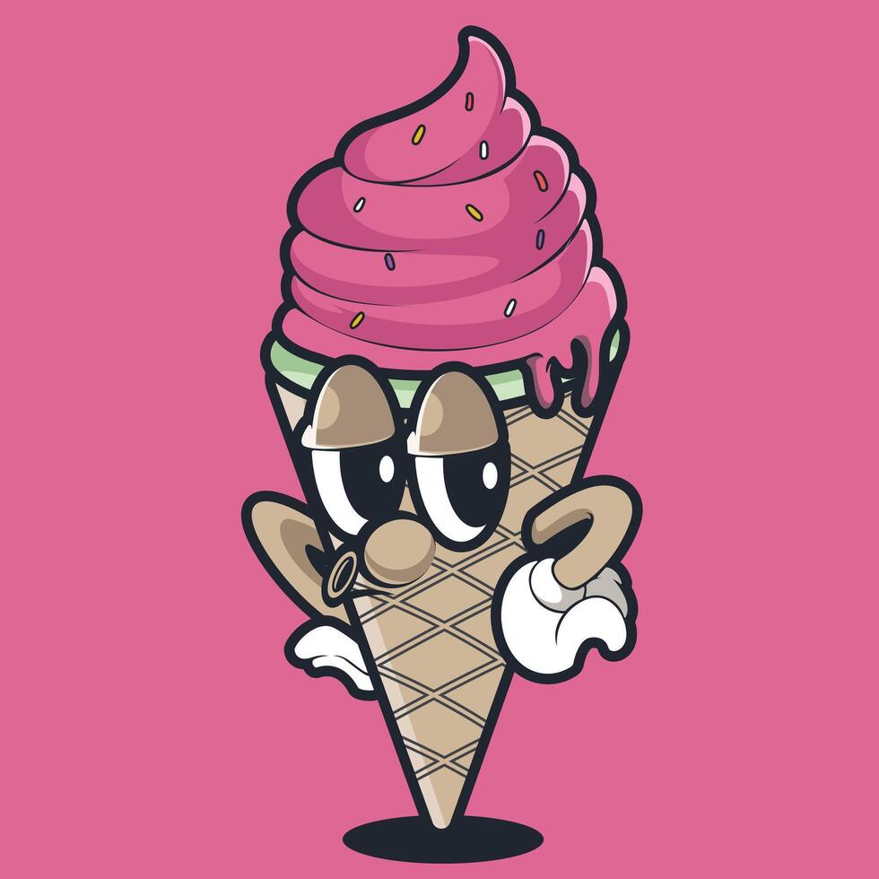 ice cream character vector