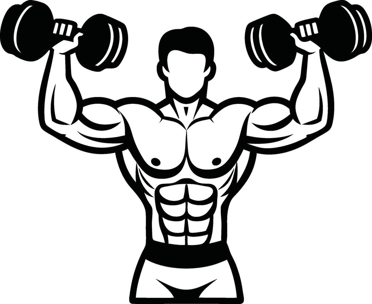 Gym Poster Flexing Bodybuilder Design vector