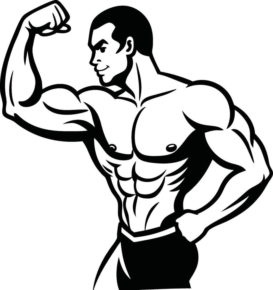Health and Fitness Bodybuilder Design vector
