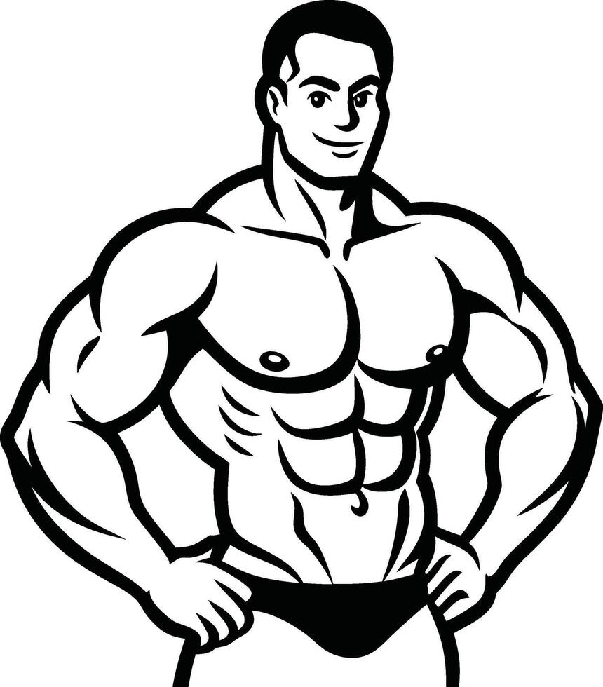 Body Fitness Silhouette Mascot vector