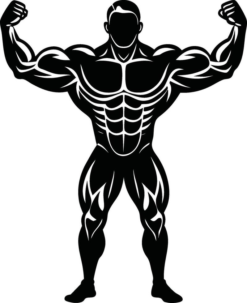Workout Silhouette for Gym Branding vector