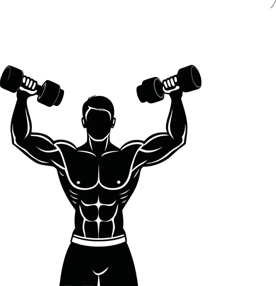 Powerlifting Mascot Bodybuilder Art vector