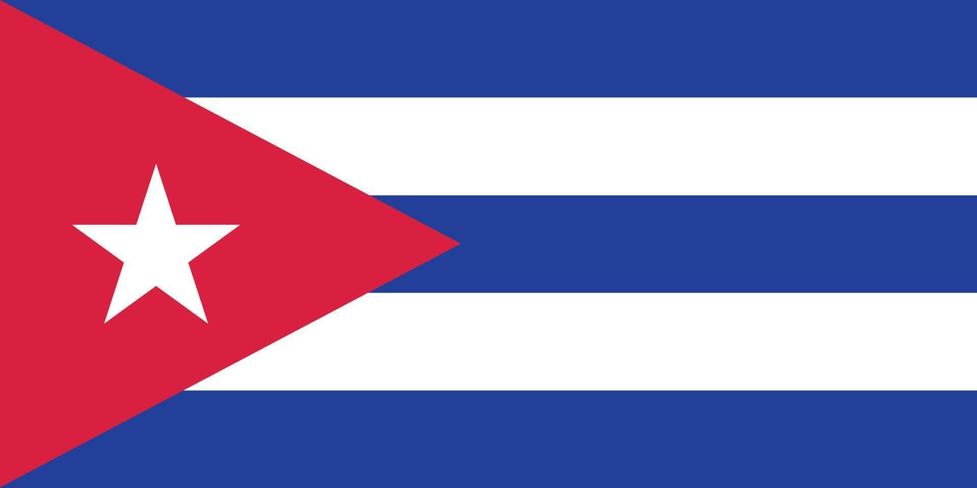 The national flag of Cuba, a symbol of Cuban identity. vector