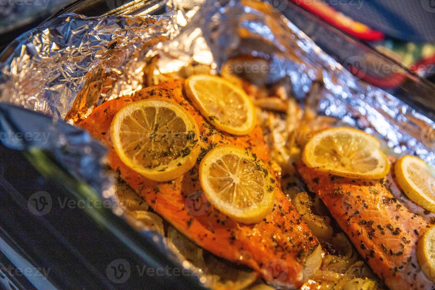 Baked steelhead trout photo