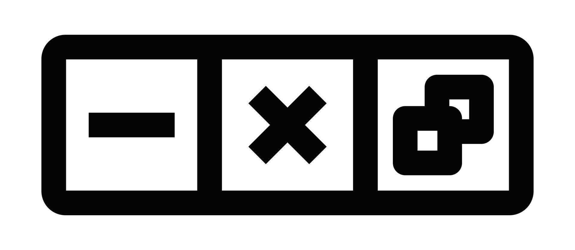 A black and white image of a calculator vector