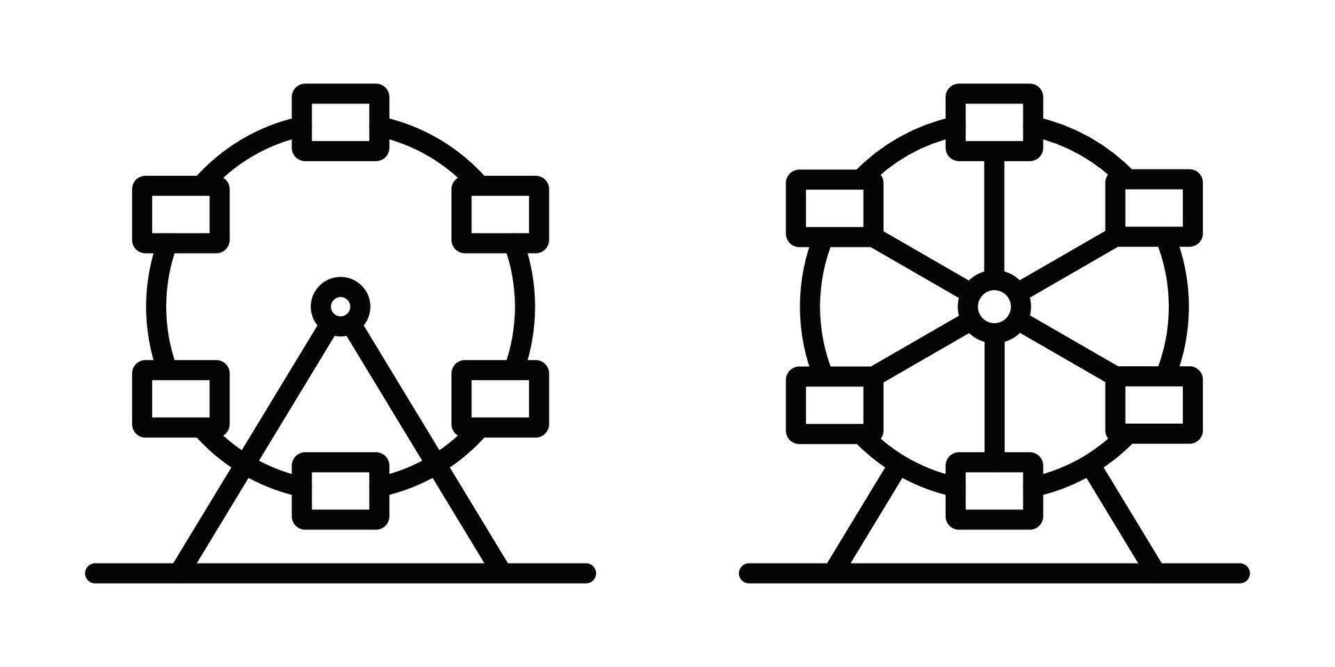 Ferris wheel icon illustration vector