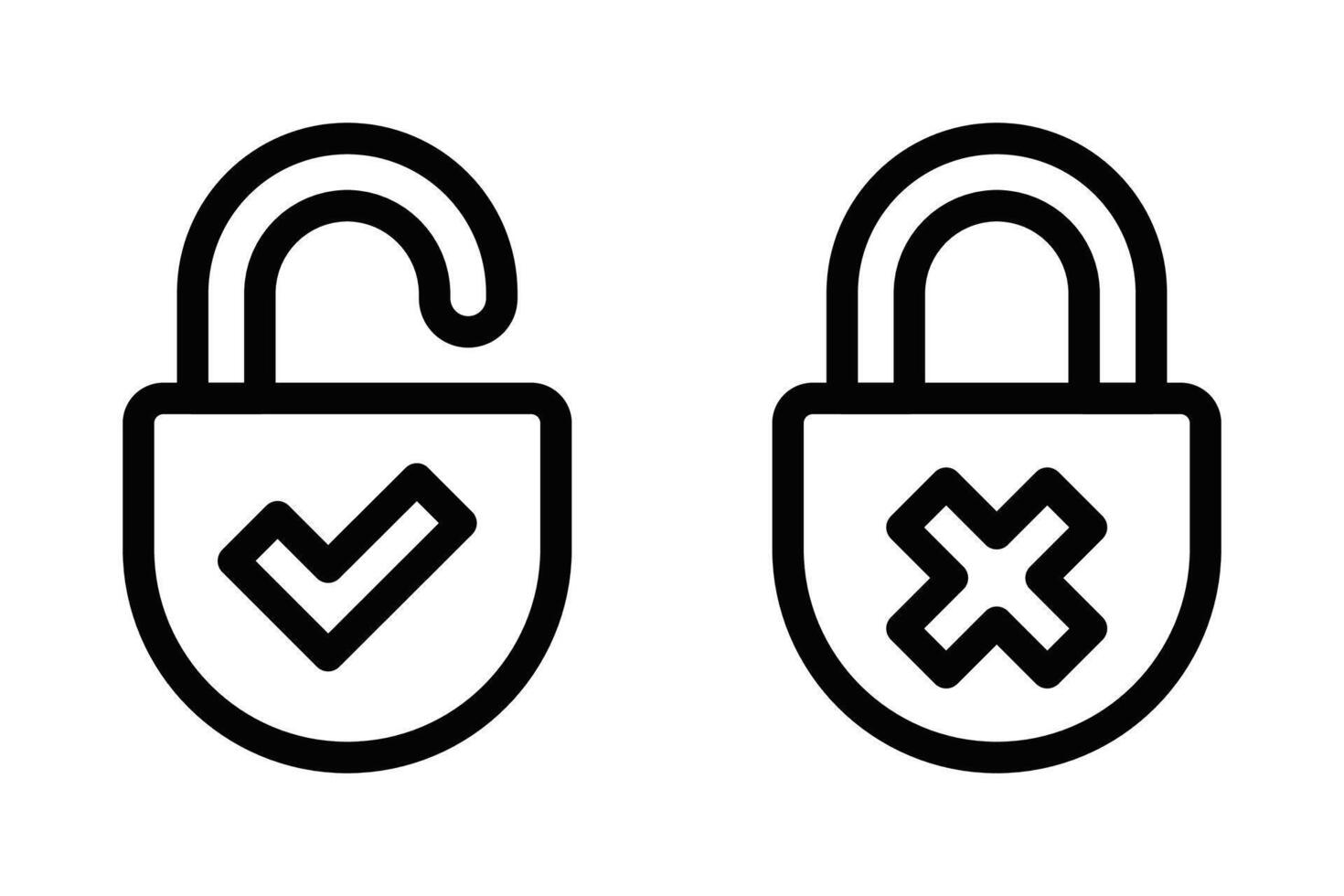 Lock icon illustration vector