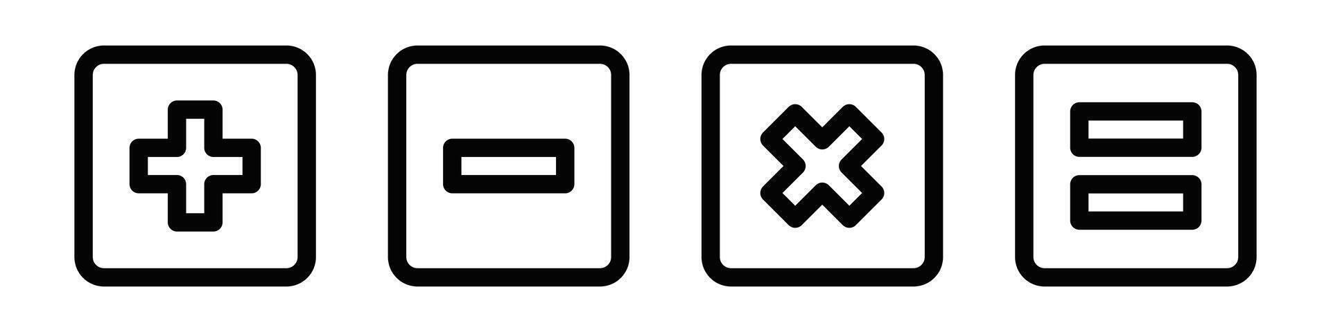 Four different types of buttons on a white background vector