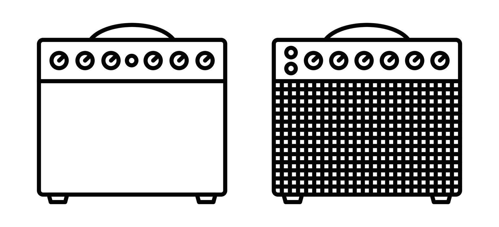 Two amplifiers on a white background vector