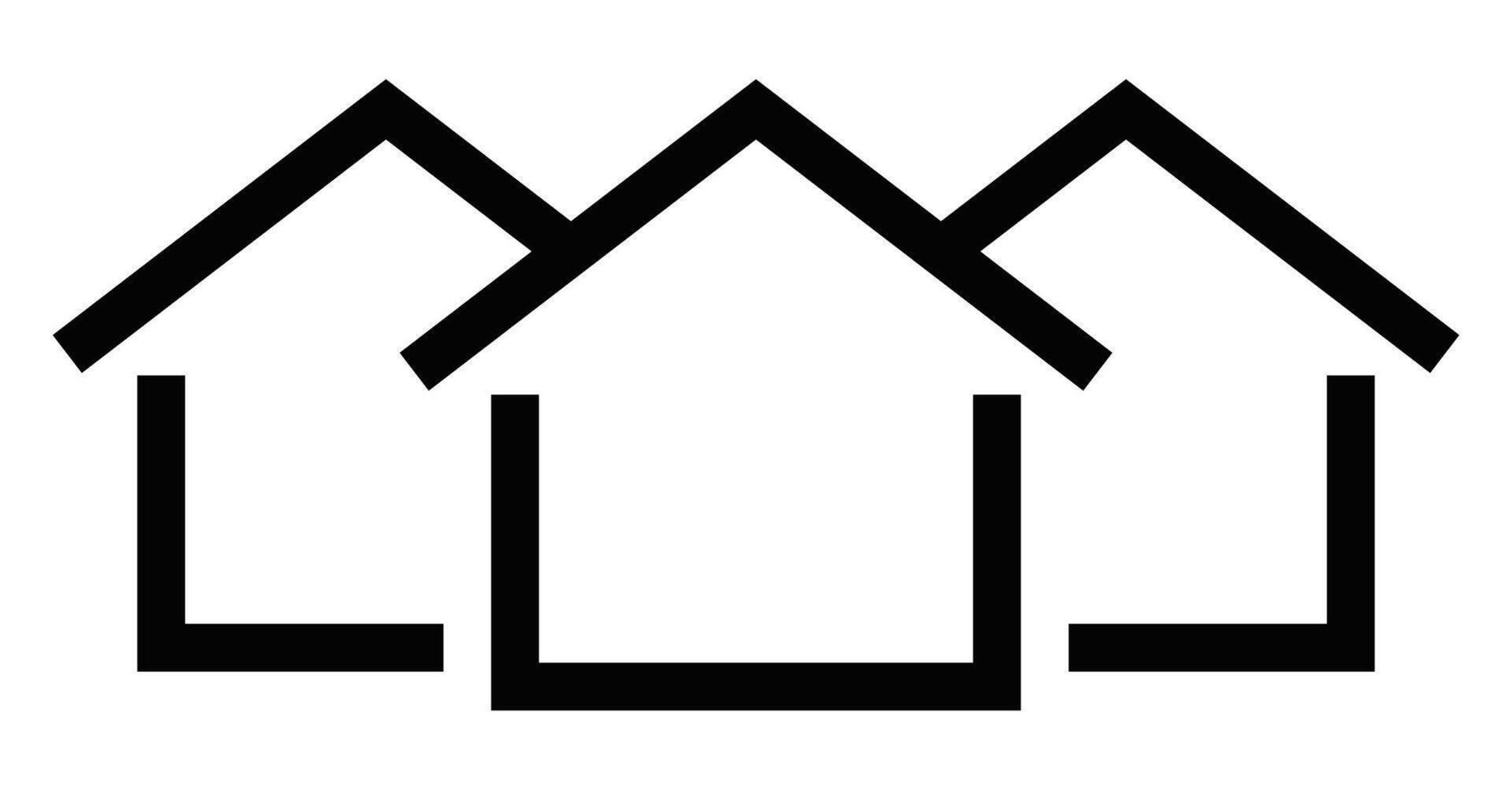 House outline icon in minimal style. Editable stroke. vector
