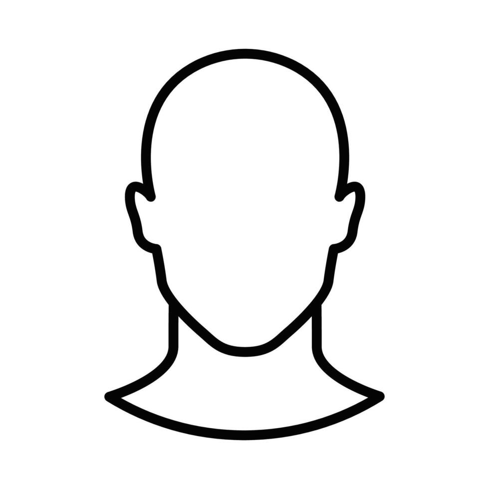 Outline icon of a head silhouette. Editable stroke. vector