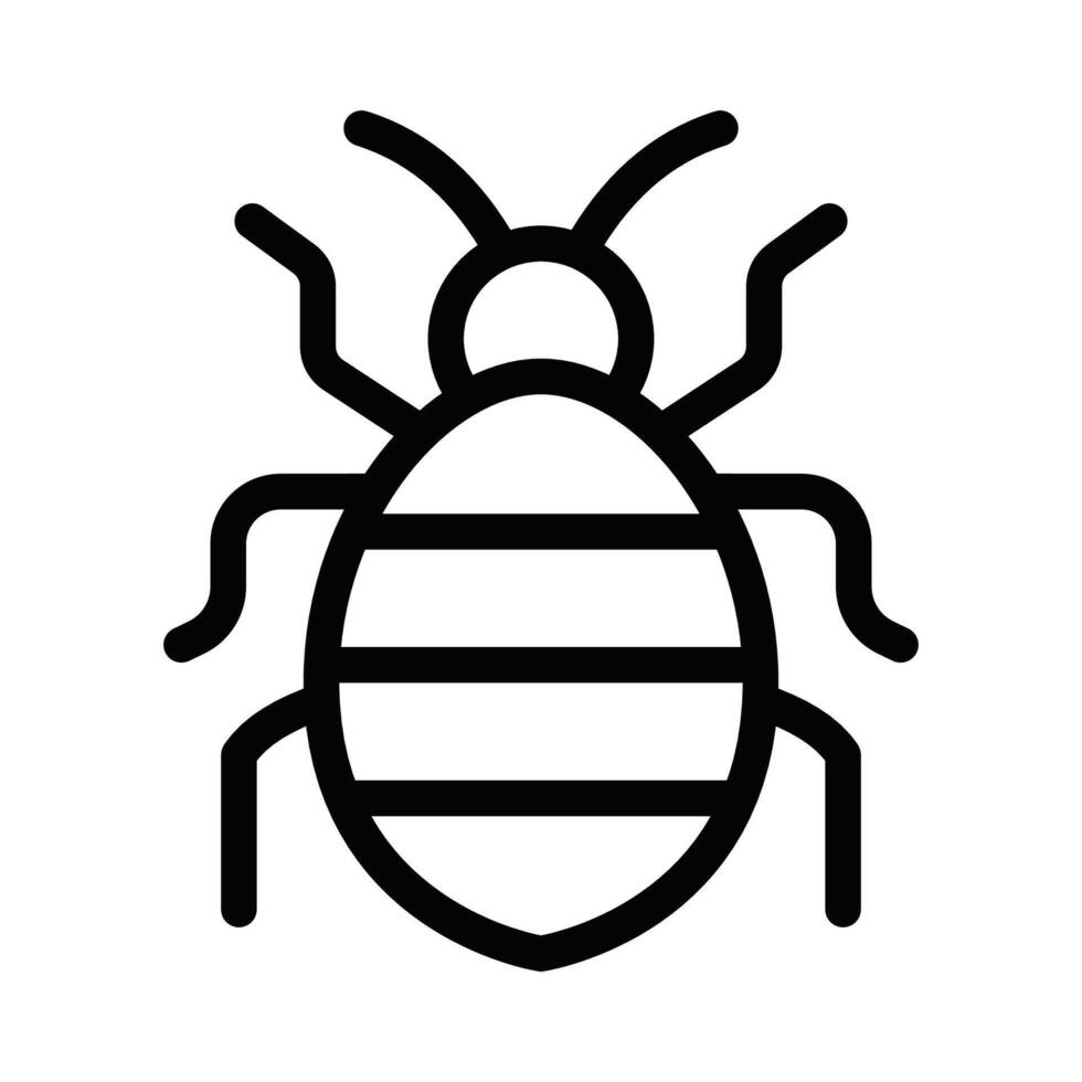 Minimalist bug or insect outline icon. Editable stroke. vector