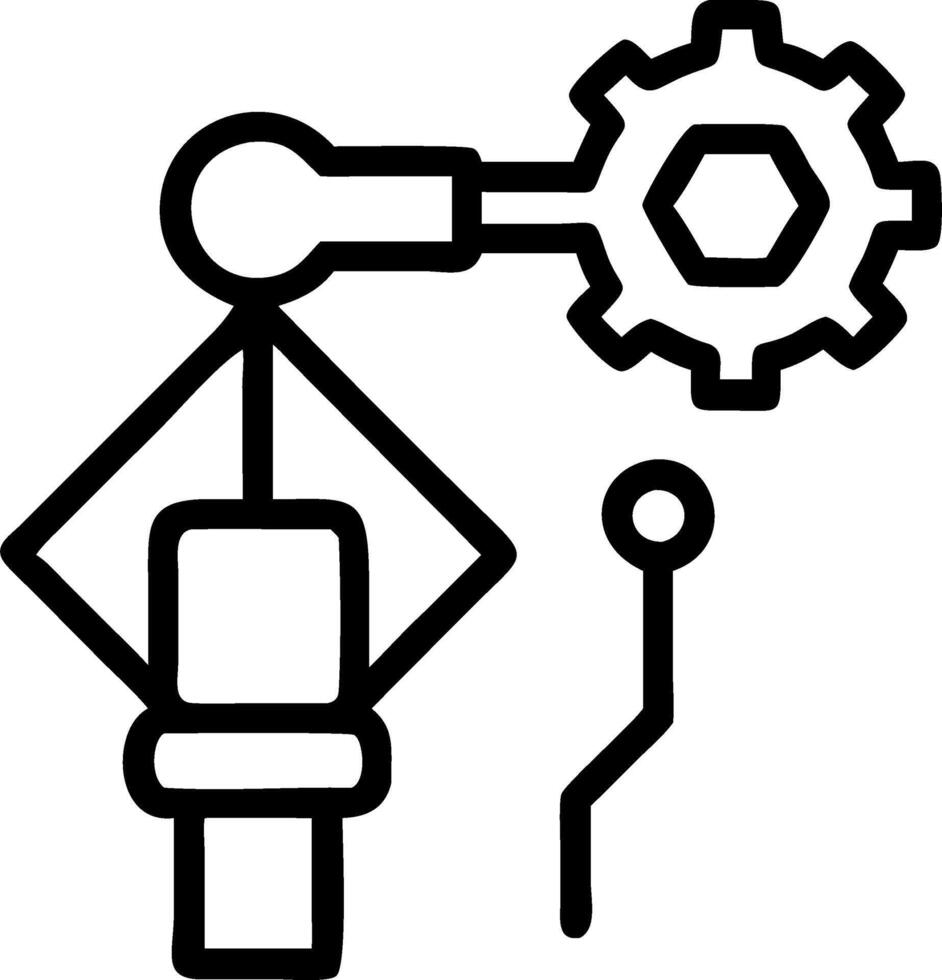 Bokeh digital art of an engineer designing complex machinery with abstract elements and copy space vector