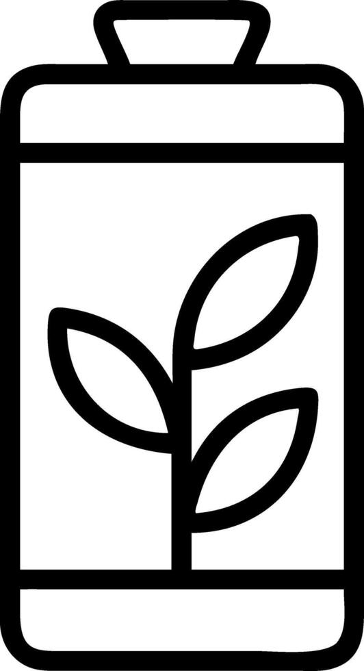 Battery with Green Leaf Symbol vector