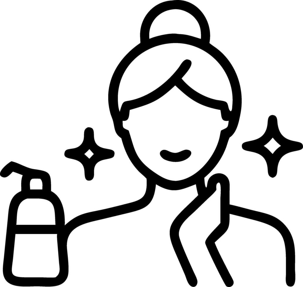 Bokeh Digital Art of Morning Skincare Routine in the Bathroom vector