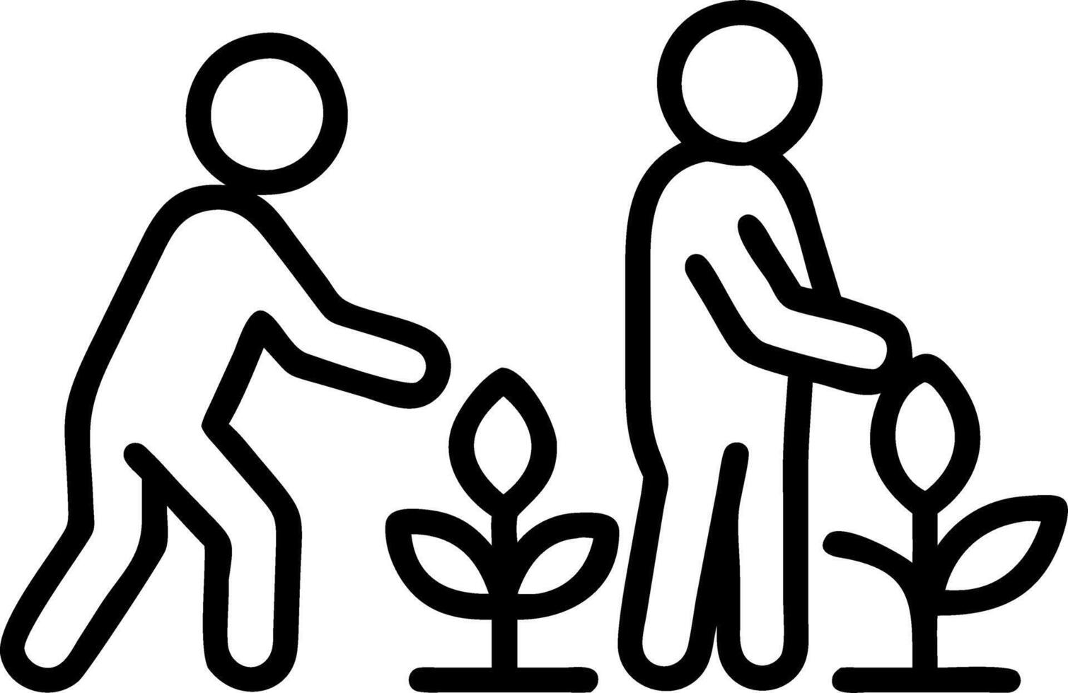 Bokeh digital art of multiple generations planting a tree in a garden vector