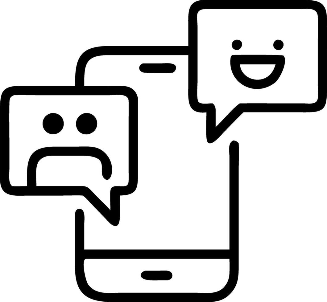 Bokeh digital art of customers interacting with AI chatbots over devices vector