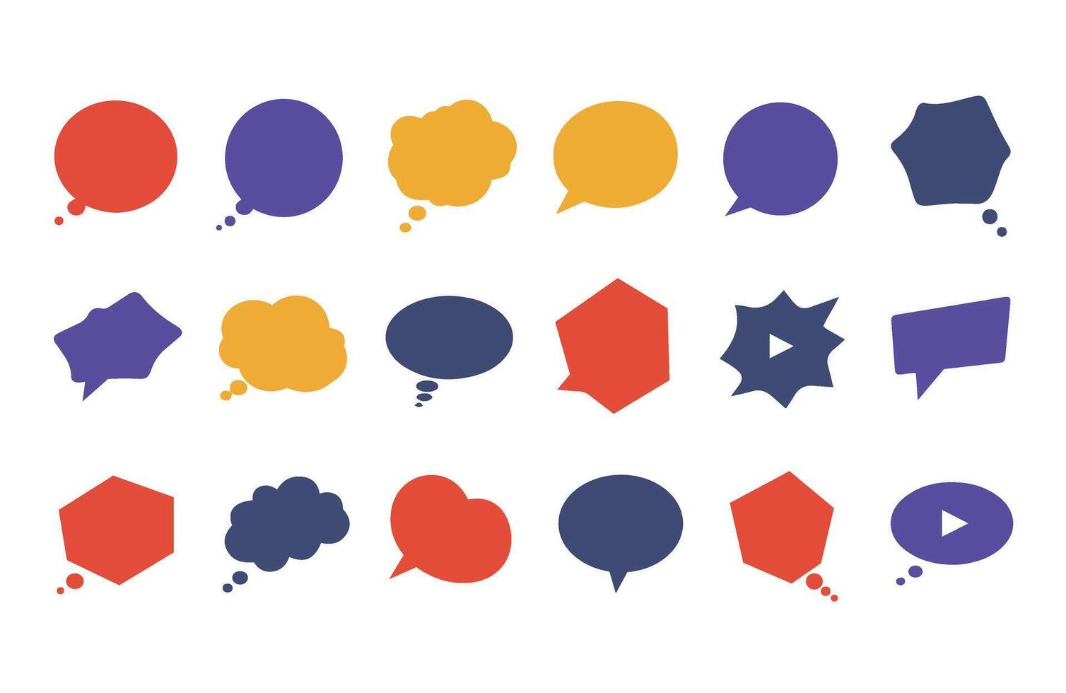 Cartoon Speech and Thought Bubbles vector