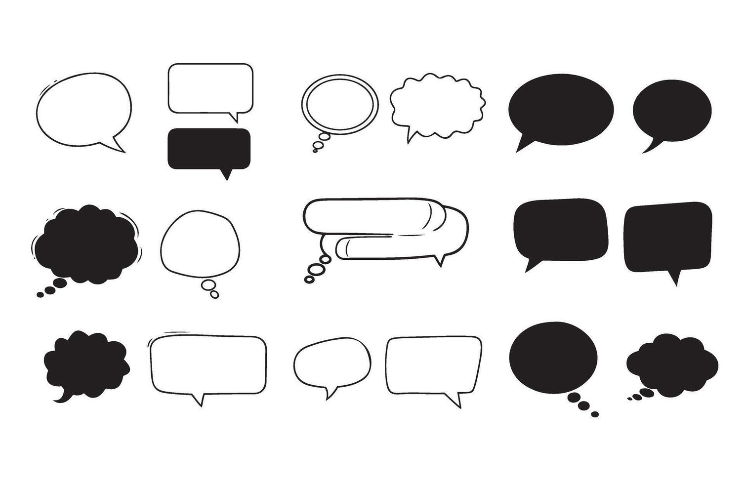 Abstract Speech Bubble Designs vector