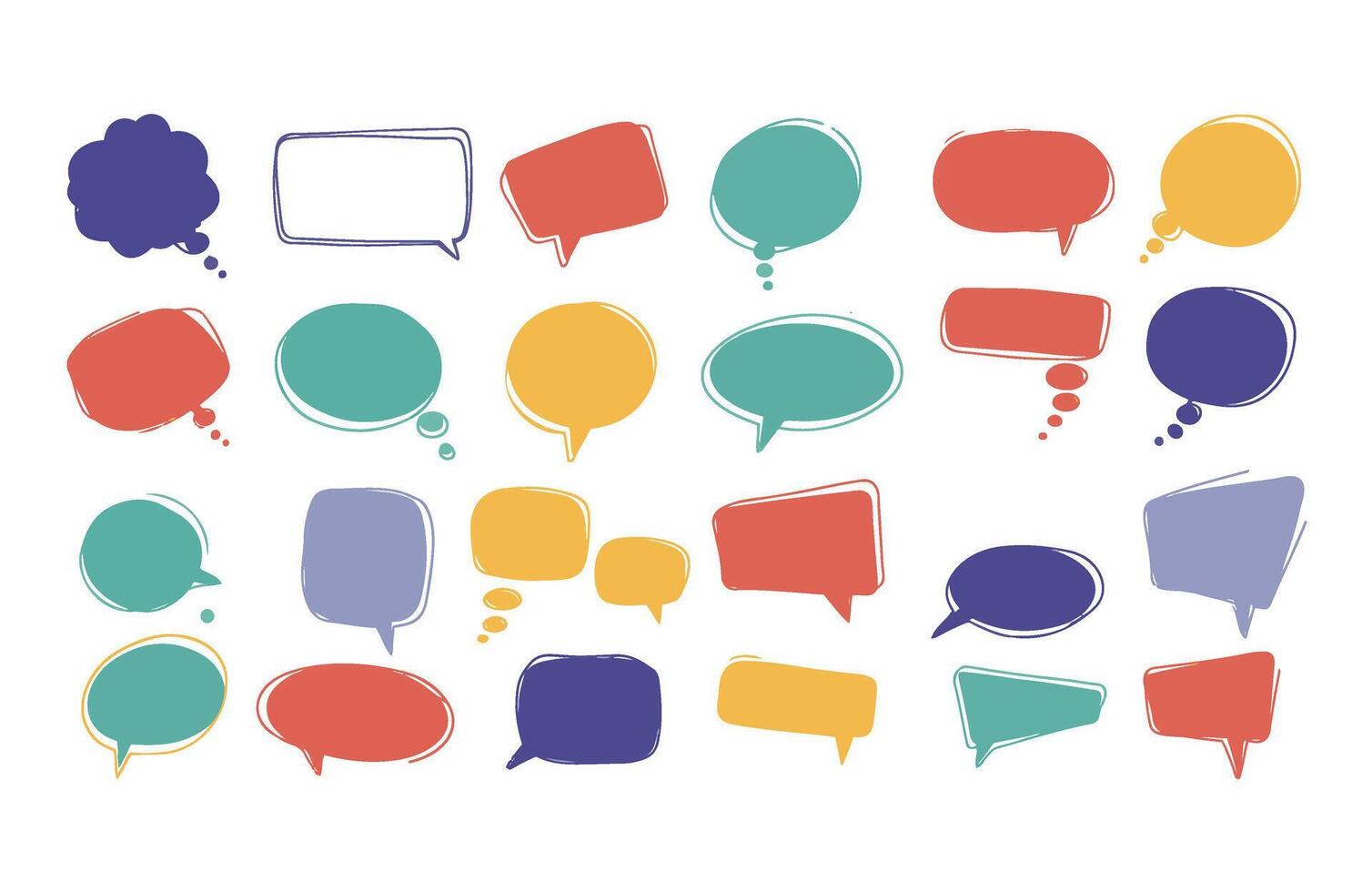 Minimalist Artistic Speech Balloons for Creative Communication Needs vector
