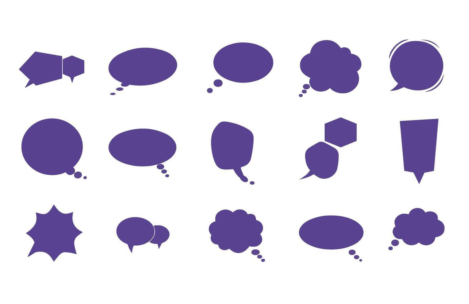 Flat Design Speech Balloons for Modern Messaging and Media Use vector