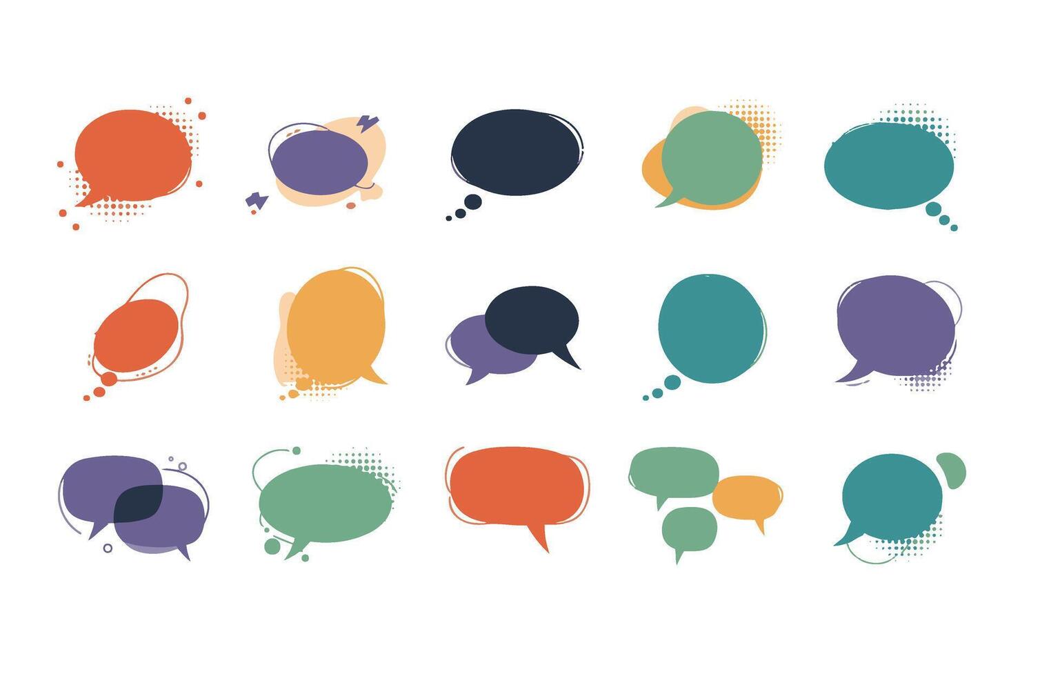 Abstract Dialogue Balloons for Modern Design and Communication Applications vector