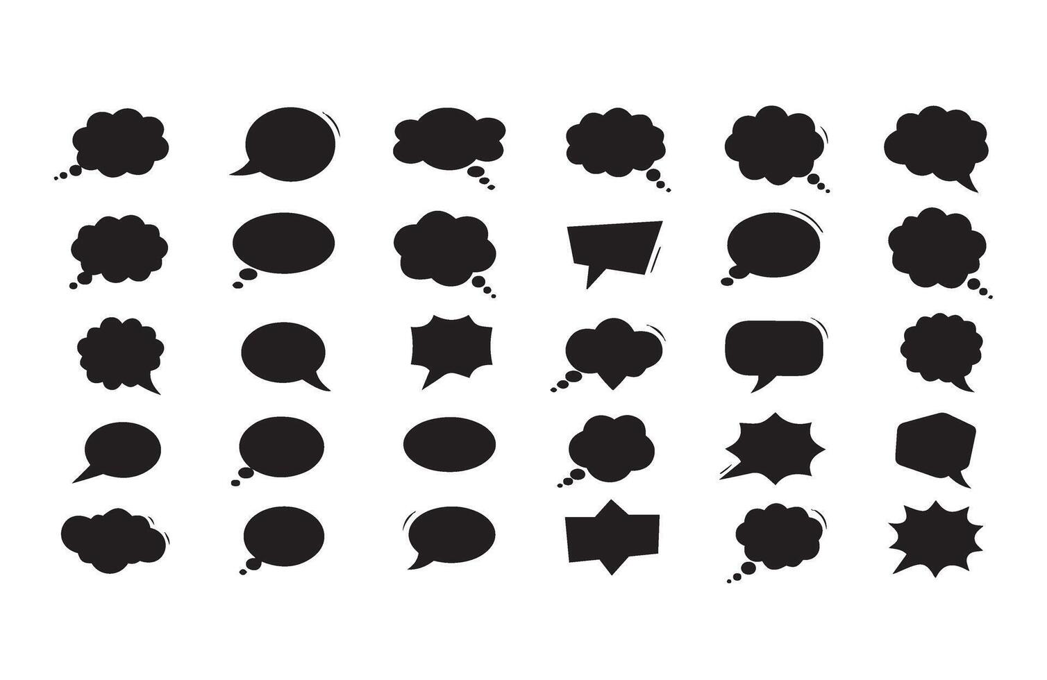 Artistic Dialogue Shapes for Media and Communication Applications vector