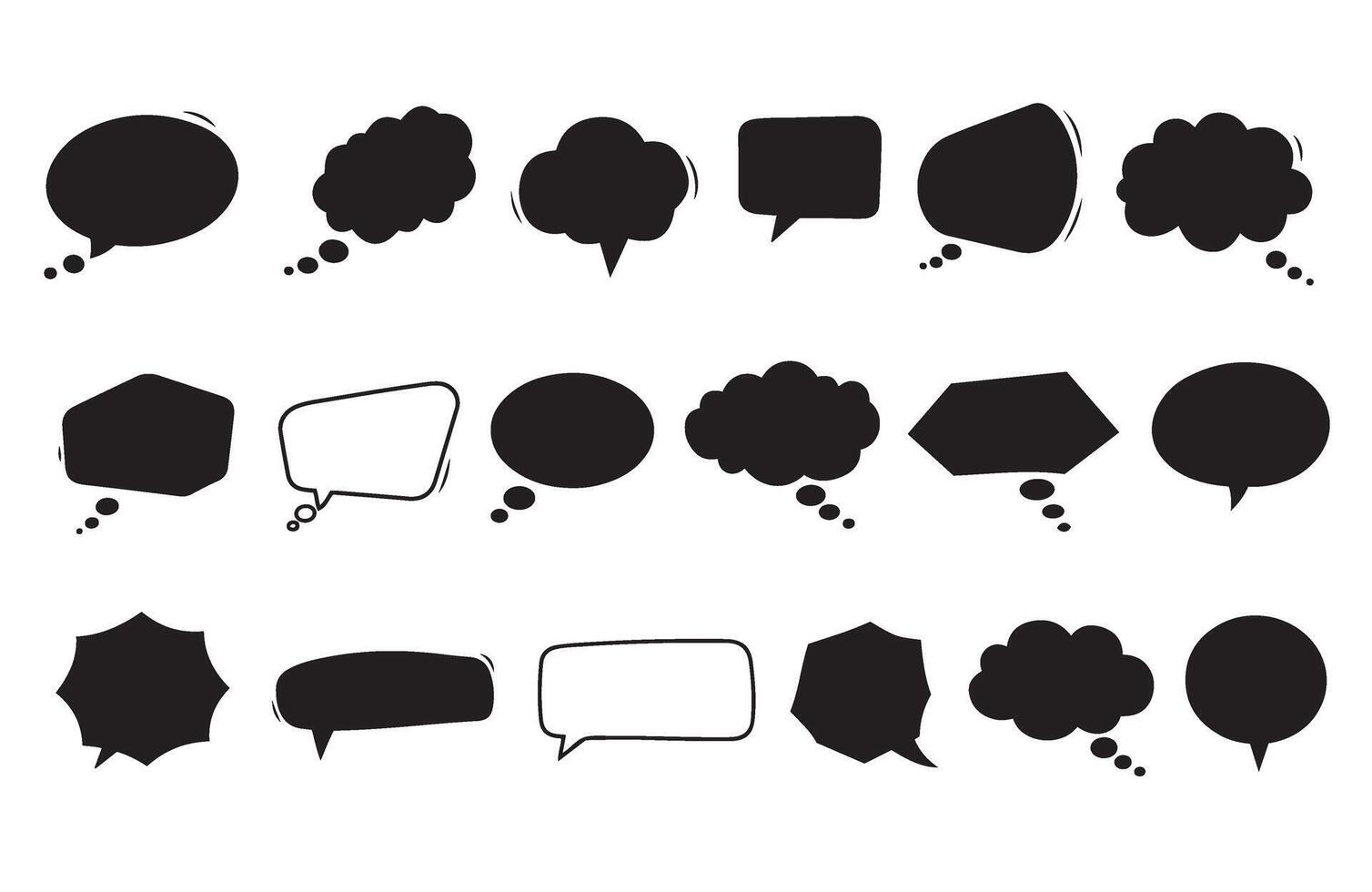 Minimalist Speech Balloons for Creative Communication Designs vector