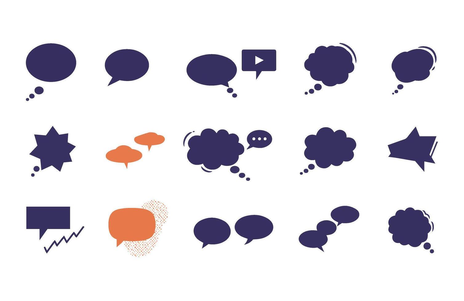 Geometric Speech Balloons for Modern Design and Communication Needs vector