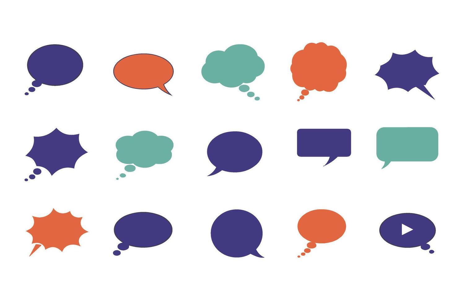 Black Silhouette Dialogue Shapes for Creative Media and Art Designs vector