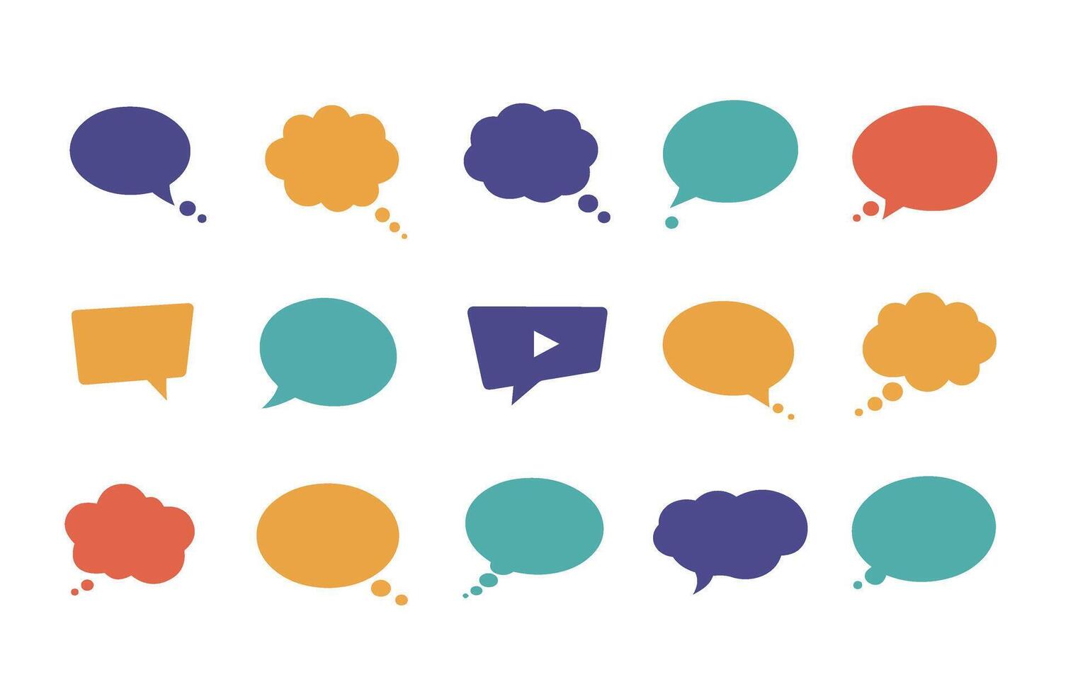 Abstract Speech Elements for Communication and Graphic Media Projects vector
