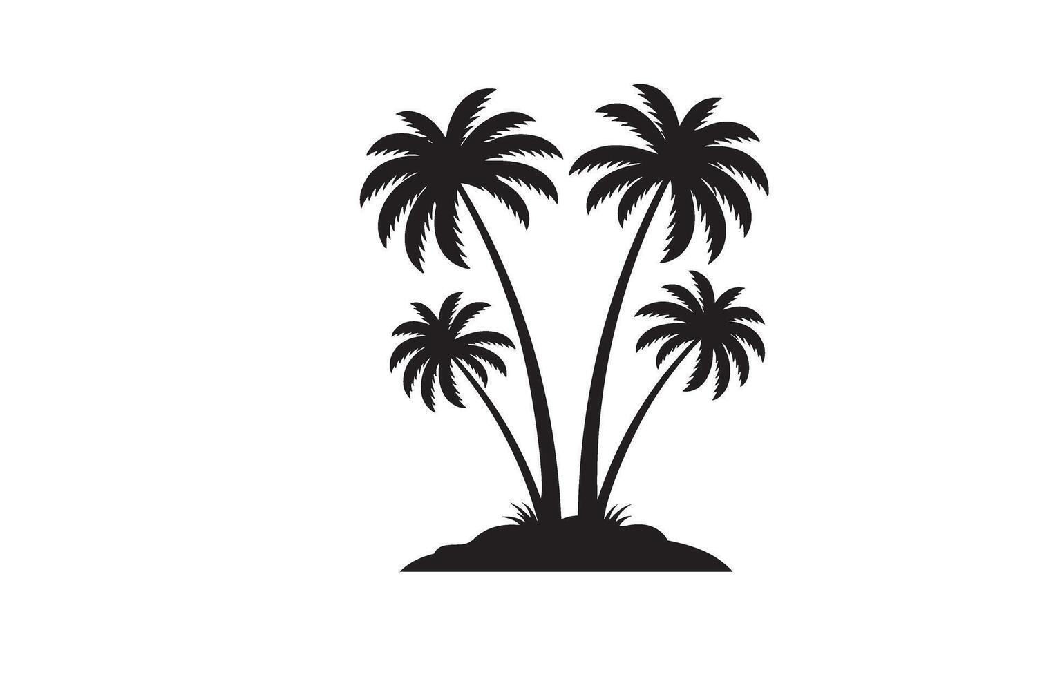 Beautiful Palm Trees in a Relaxing Oasis vector