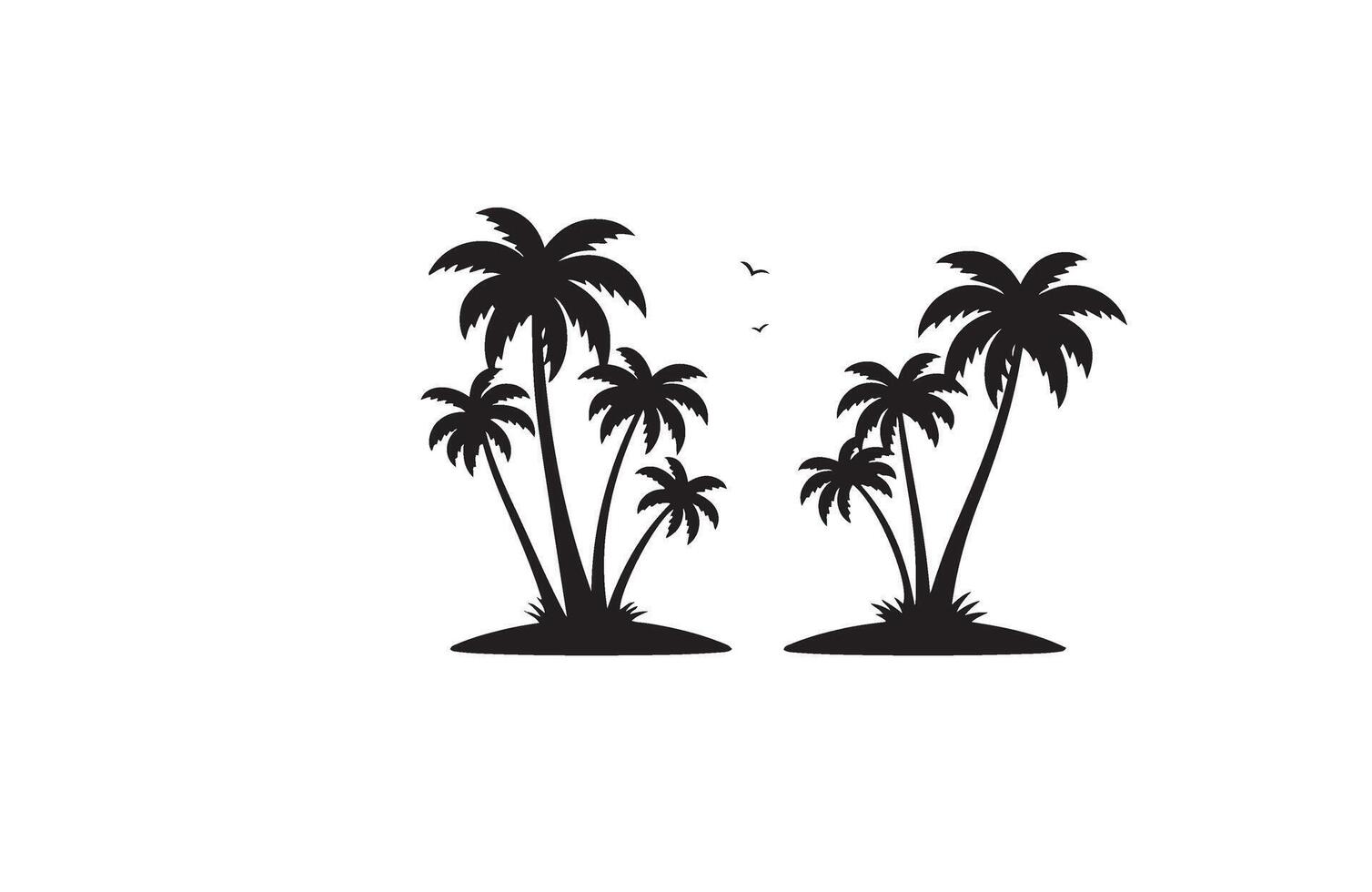 Refreshing Breeze Through Tall Palm Trees vector