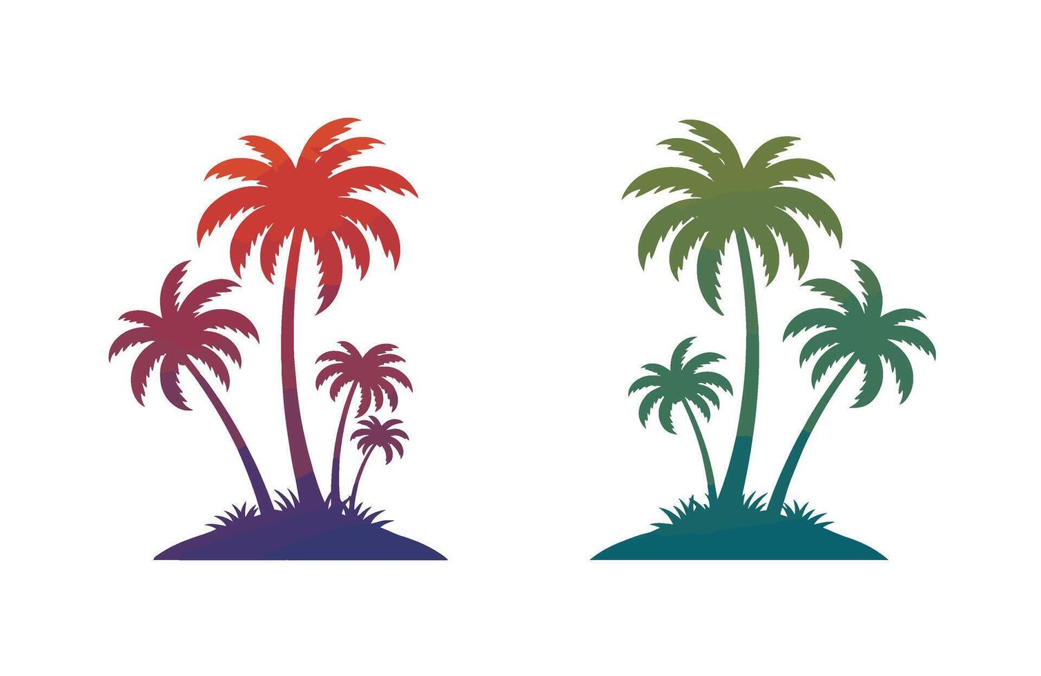 Relaxing Hammock Between Palm Trees vector