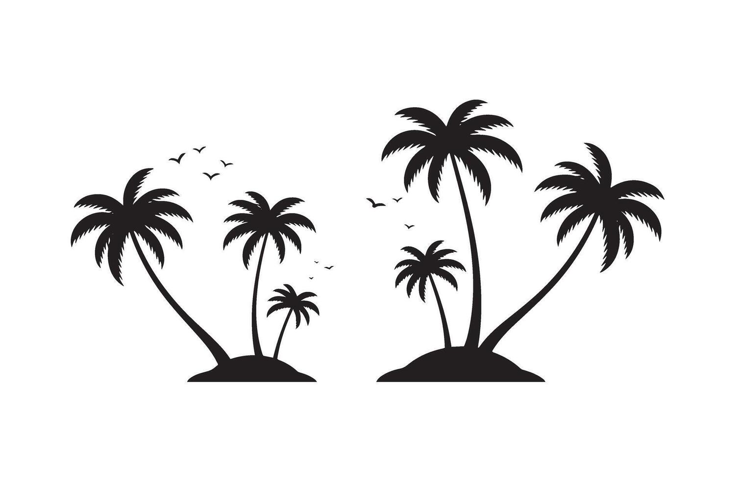 Tropical Forest Filled with Palm Trees vector