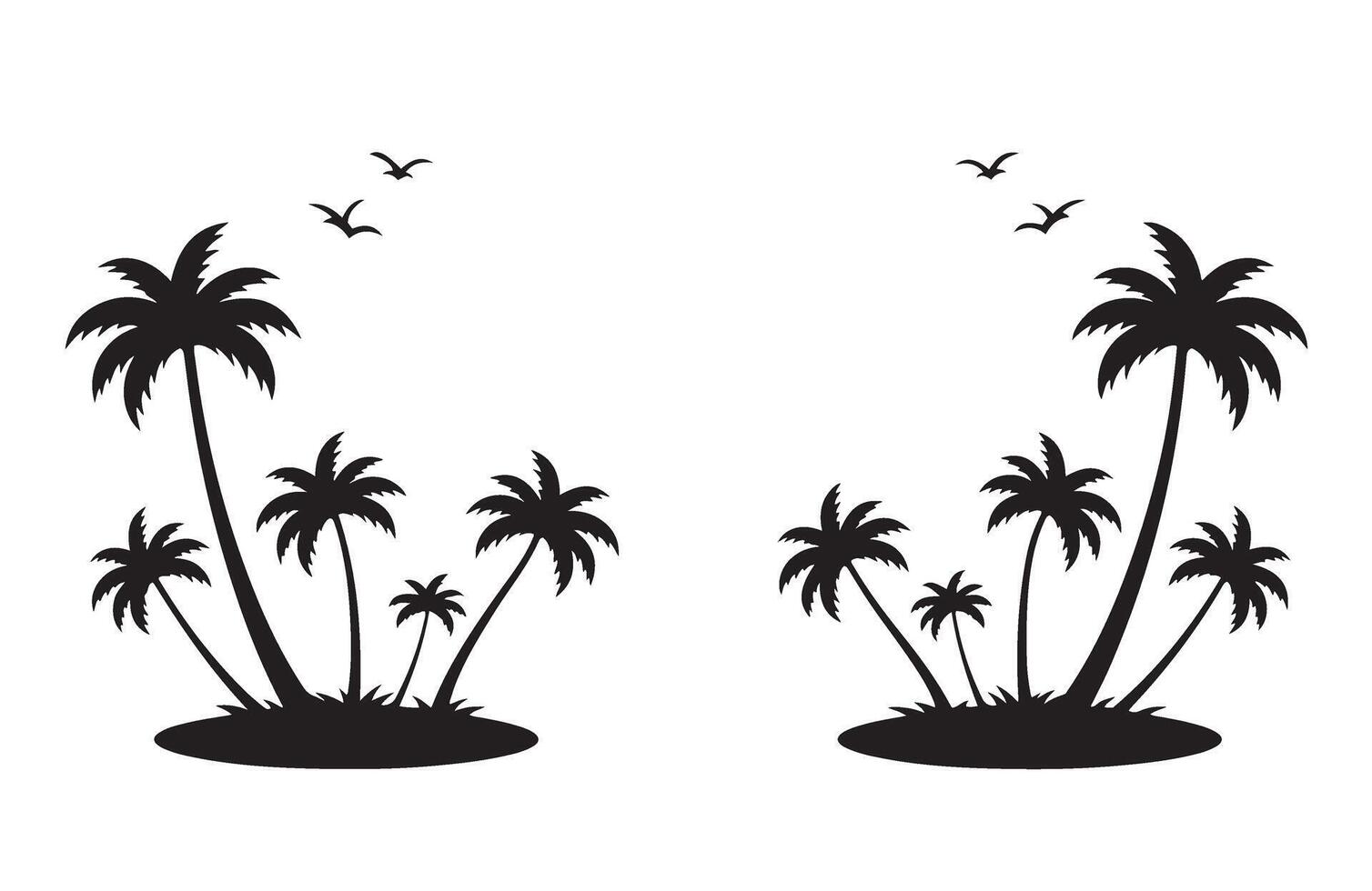 Paradise Beach with Lush Palm Trees vector