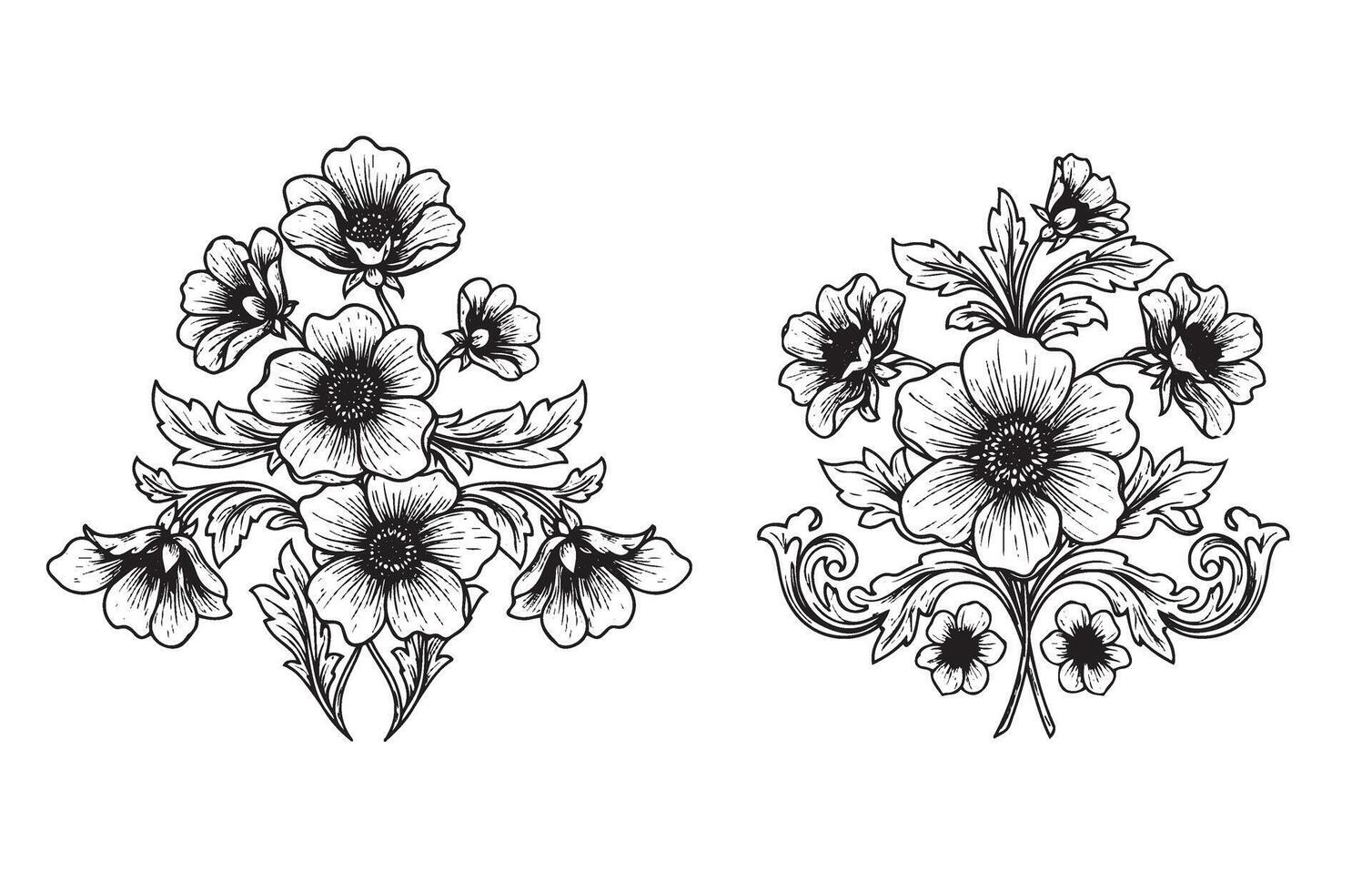 Elegant Floral Ornament Pattern Art for Textile Design vector
