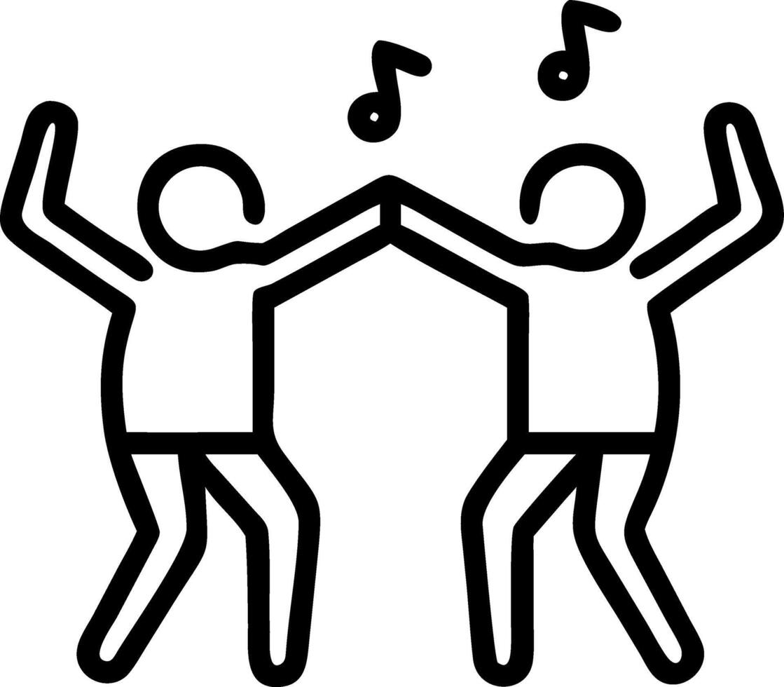 Candid shot of friends enjoying traditional music and dance with copy space below. vector