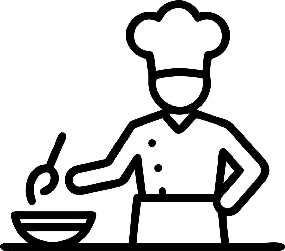 Candid shot of a chef preparing traditional Chinese dishes in restaurant kitchen with copy space on side. vector