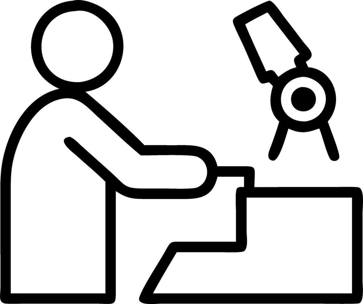 Candid photo of an engineer using a CNC machine in a manufacturing facility with copy space vector