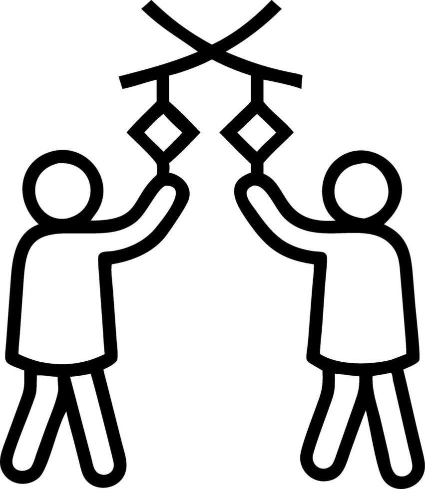 Candid photo of a couple hanging red decorations at home with space for text below. vector