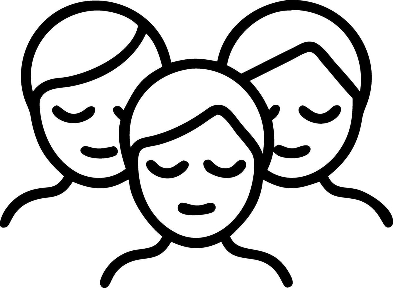 Candid image of group doing facial masks together copy space above. vector