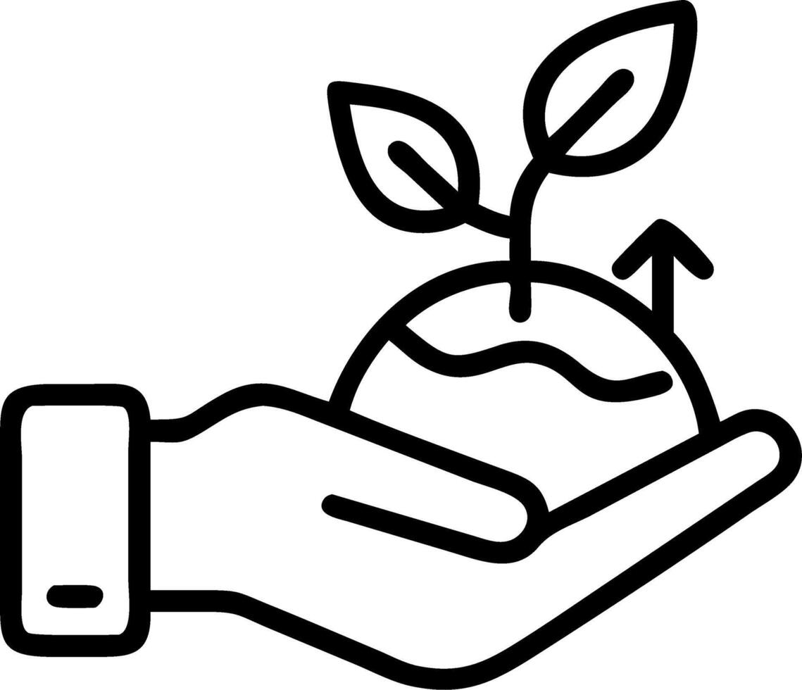 Businesswoman optimizing green supply chain in macro close up copy space vector