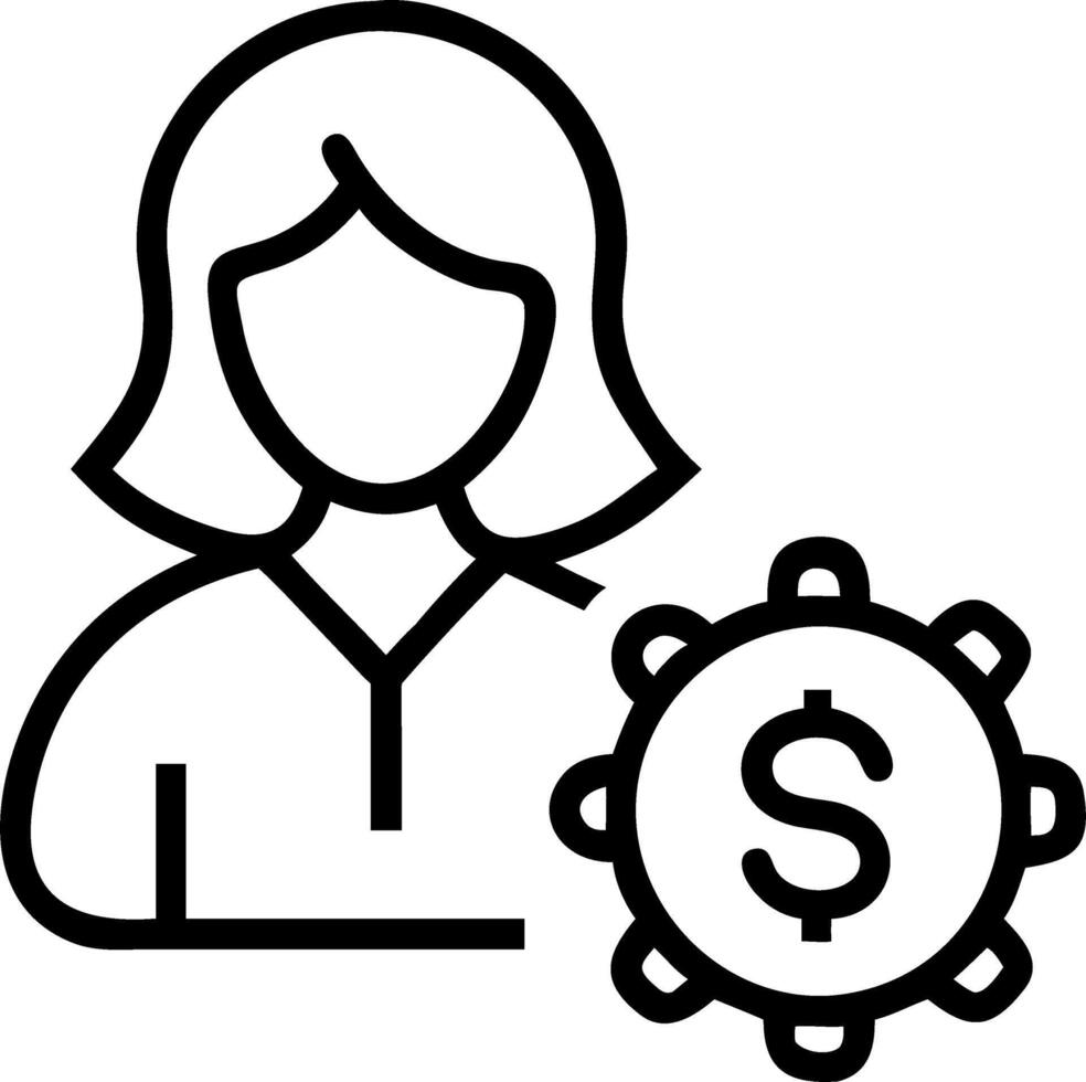 Businesswoman managing financial efficiency in bokeh digital art copy space vector