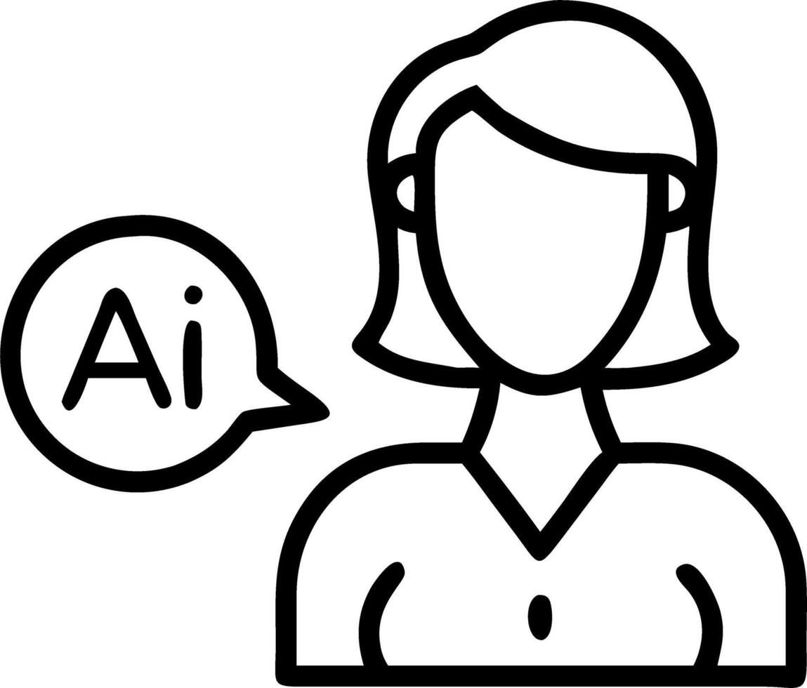 Businesswoman managing AI driven green supply chain on plain background copy space Set 2 vector