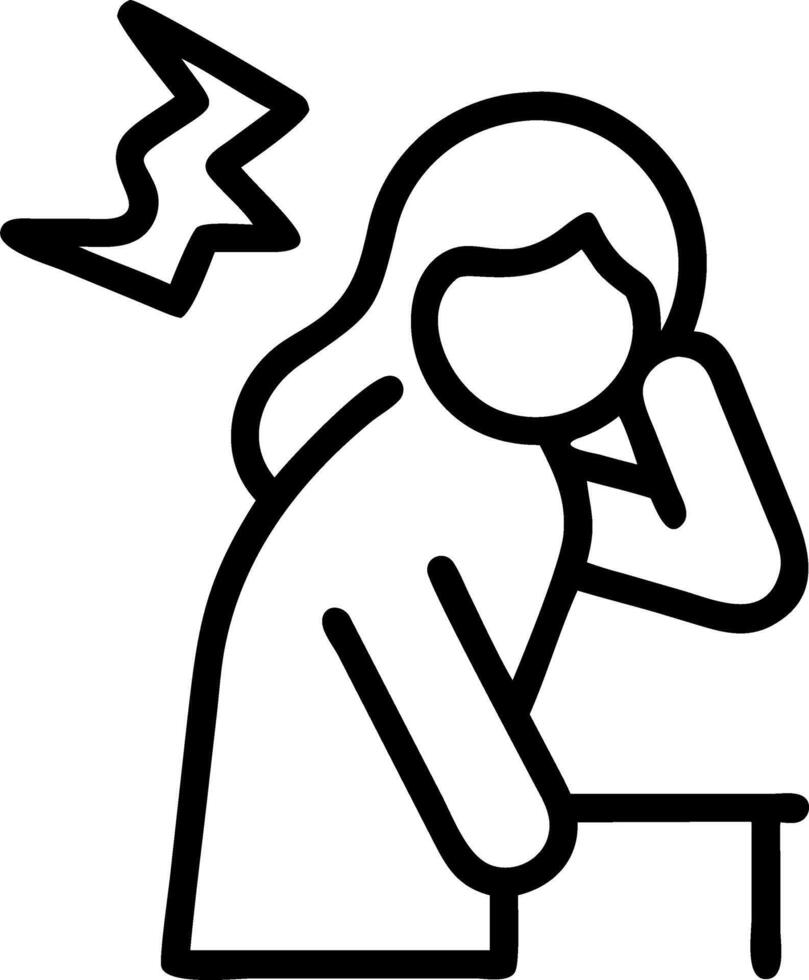 Businesswoman feeling isolated with failing project in modern office copy space vector