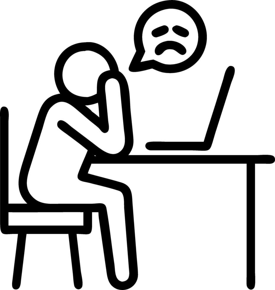 Businesswoman feeling frustrated with project failure on plain desk copy space vector