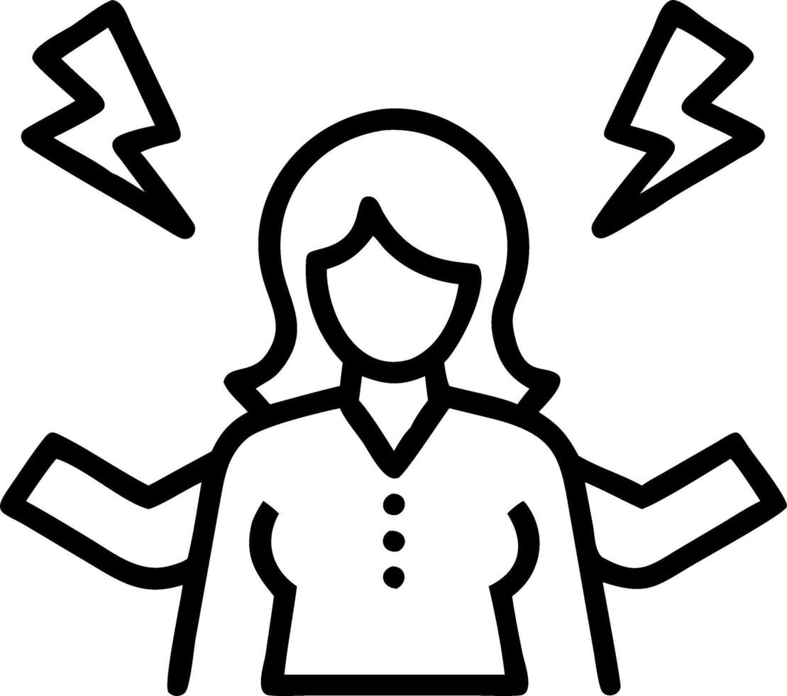Businesswoman dealing with employee conflicts in modern office copy space vector